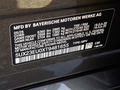 2026 BMW X5 xDrive40i Sports Activity Vehicle