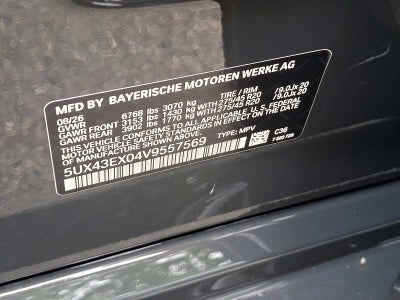 2027 BMW X6 M60i Sports Activity Coupe