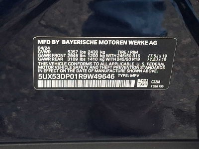 2024 BMW X3 xDrive30i Sports Activity Vehicle