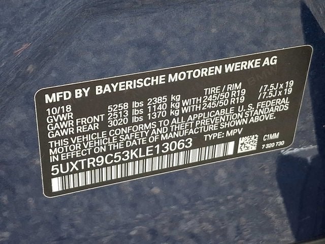 2019 BMW X3 xDrive30i Sports Activity Vehicle