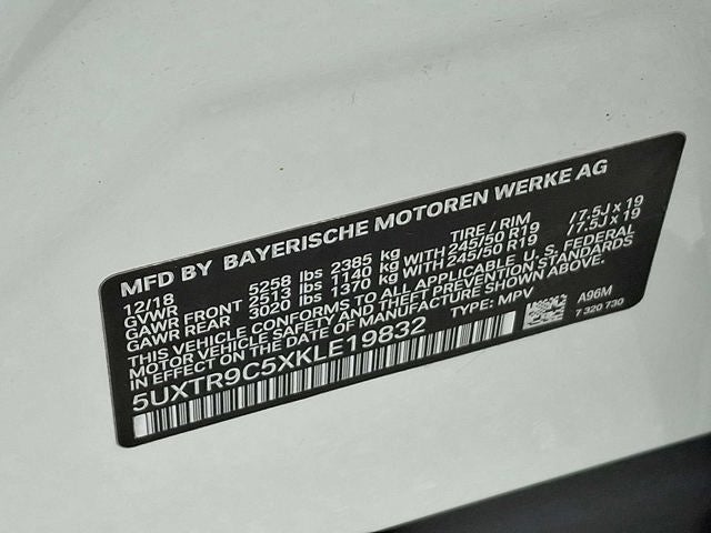 2019 BMW X3 xDrive30i Sports Activity Vehicle