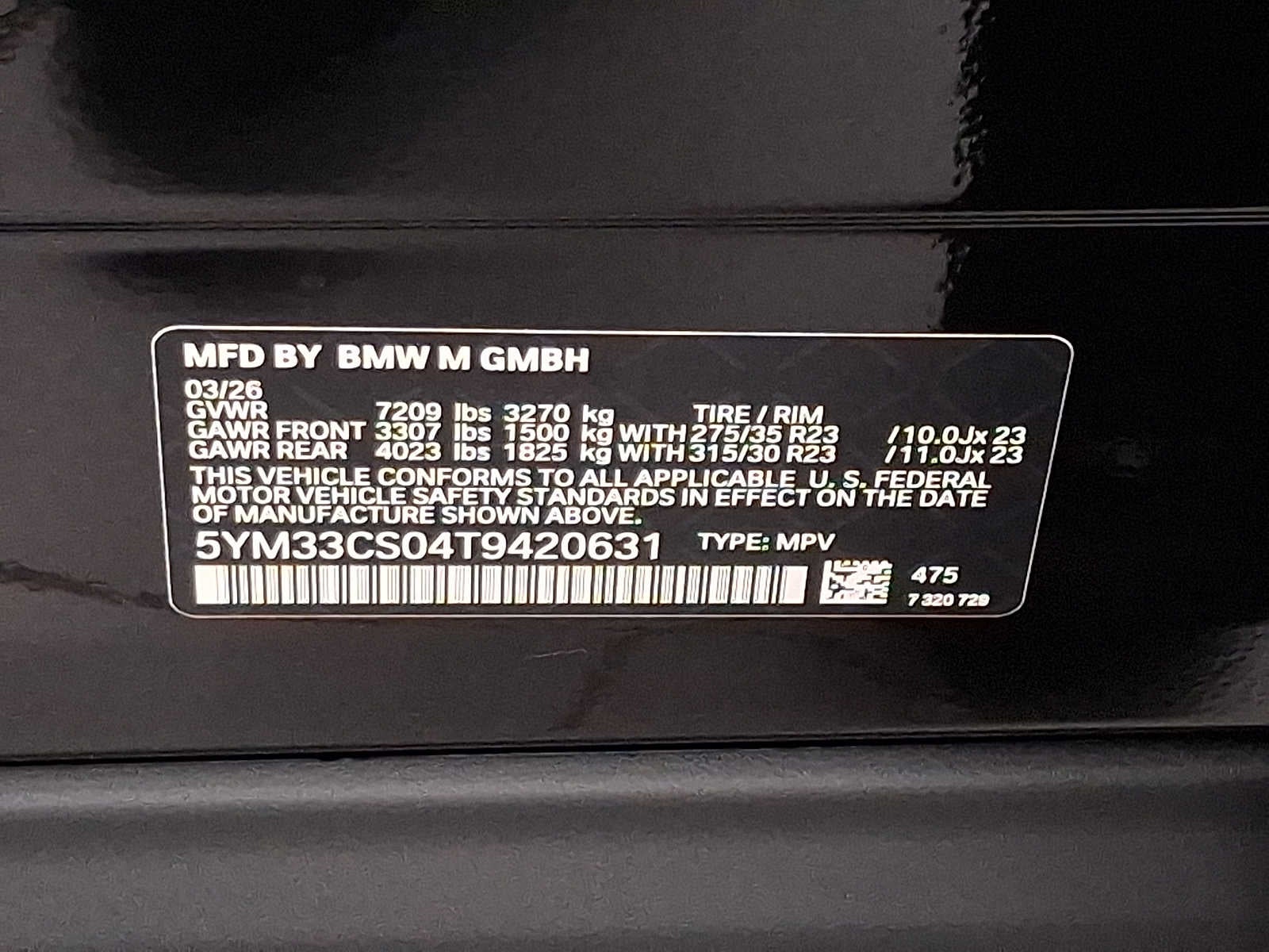 2026 BMW XM Label Sports Activity Vehicle