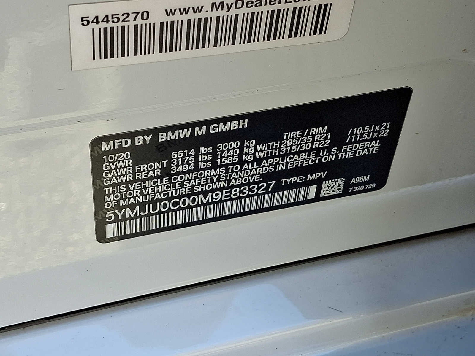 2021 BMW X5 M Sports Activity Vehicle
