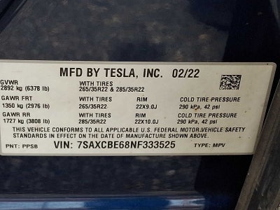 2022 Tesla Model X Plaid AWD