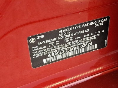 2016 BMW 3 Series 4dr Sdn 328i xDrive AWD SULEV