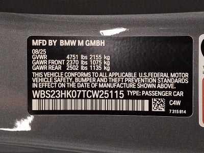 2026 BMW M4 Competition Coupe