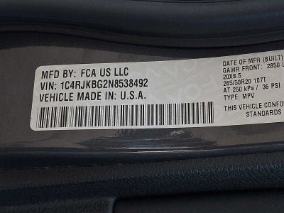 2022 Jeep Grand Cherokee L Limited 4x4
