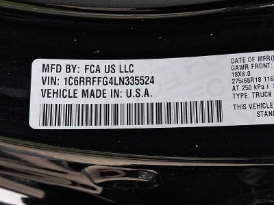 2020 RAM 1500 Big Horn 4x4 Crew Cab 57 Box