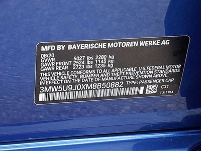 2021 BMW 3 Series M340i xDrive Sedan North America