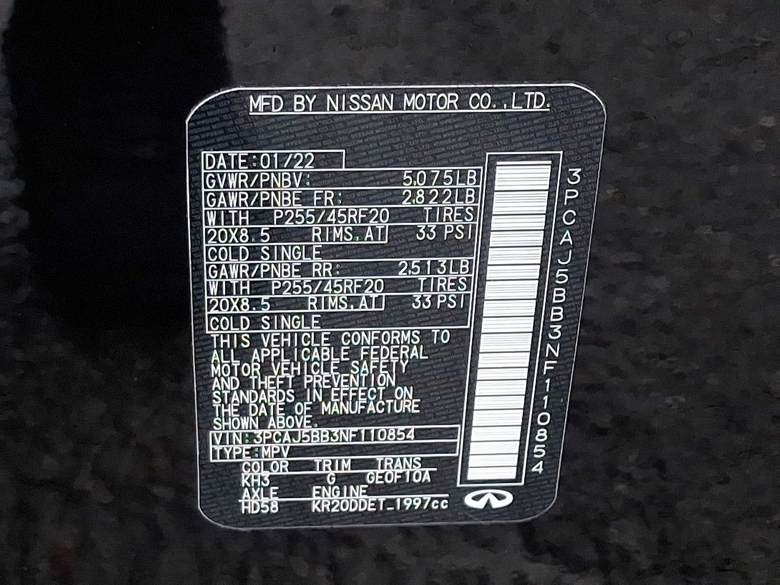 2022 INFINITI QX50 LUXE AWD