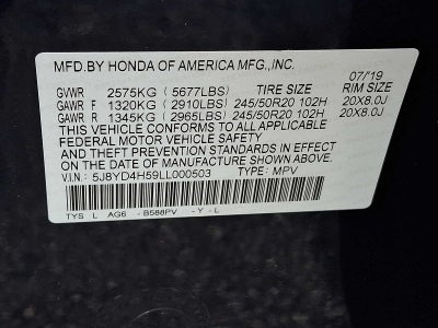 2020 Acura MDX SH-AWD 7-Passenger w/Technology Pkg
