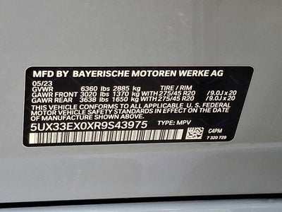 2024 BMW X6 xDrive40i Sports Activity Coupe