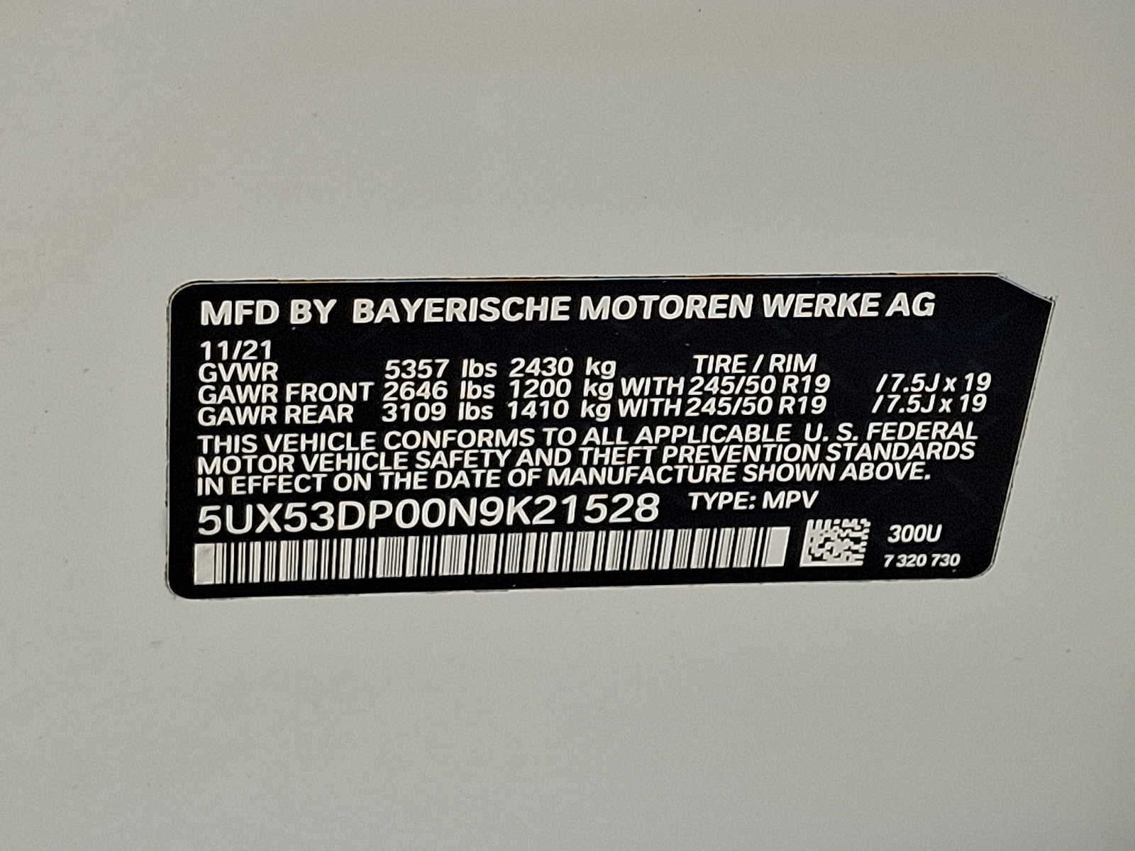 2022 BMW X3 xDrive30i Sports Activity Vehicle
