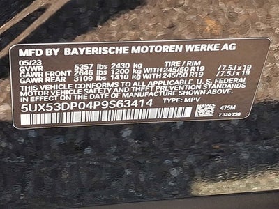 2023 BMW X3 xDrive30i Sports Activity Vehicle