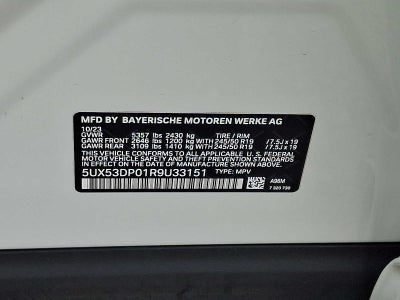 2024 BMW X3 xDrive30i Sports Activity Vehicle