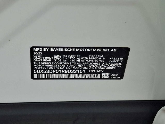 2024 BMW X3 xDrive30i Sports Activity Vehicle