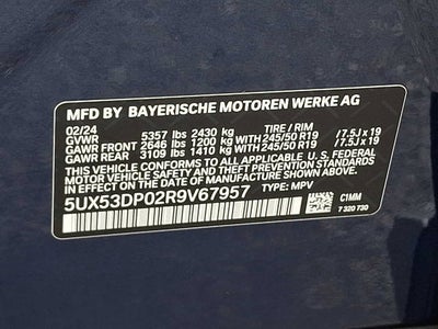 2024 BMW X3 xDrive30i Sports Activity Vehicle