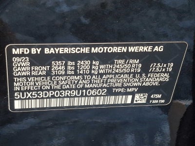 2024 BMW X3 xDrive30i Sports Activity Vehicle