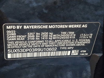 2024 BMW X3 xDrive30i Sports Activity Vehicle