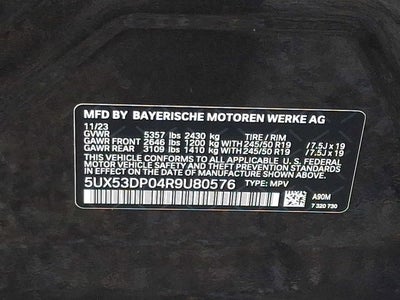 2024 BMW X3 xDrive30i Sports Activity Vehicle