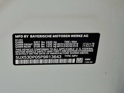 2023 BMW X3 xDrive30i Sports Activity Vehicle