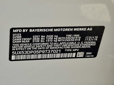 2023 BMW X3 xDrive30i Sports Activity Vehicle
