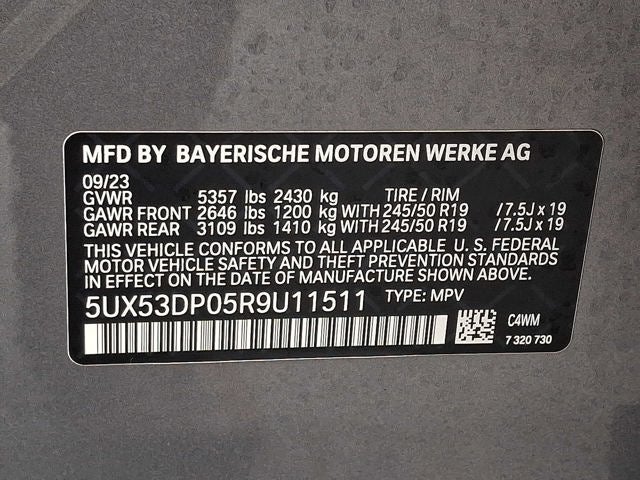 2024 BMW X3 xDrive30i Sports Activity Vehicle