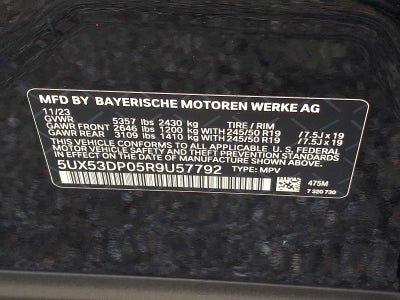 2024 BMW X3 xDrive30i Sports Activity Vehicle