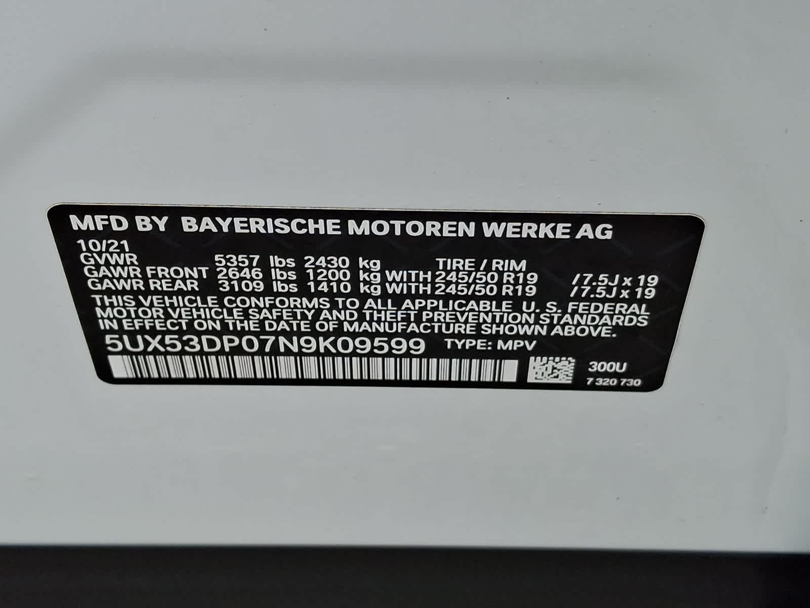 2022 BMW X3 xDrive30i Sports Activity Vehicle