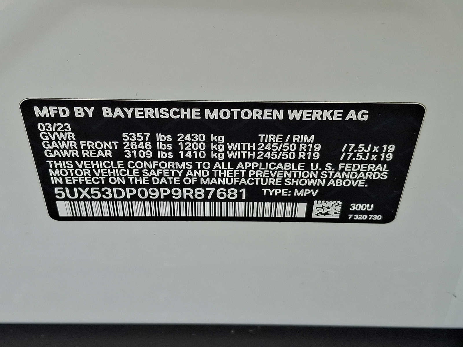 2023 BMW X3 xDrive30i Sports Activity Vehicle