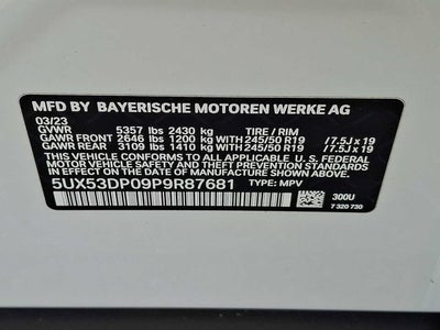 2023 BMW X3 xDrive30i Sports Activity Vehicle