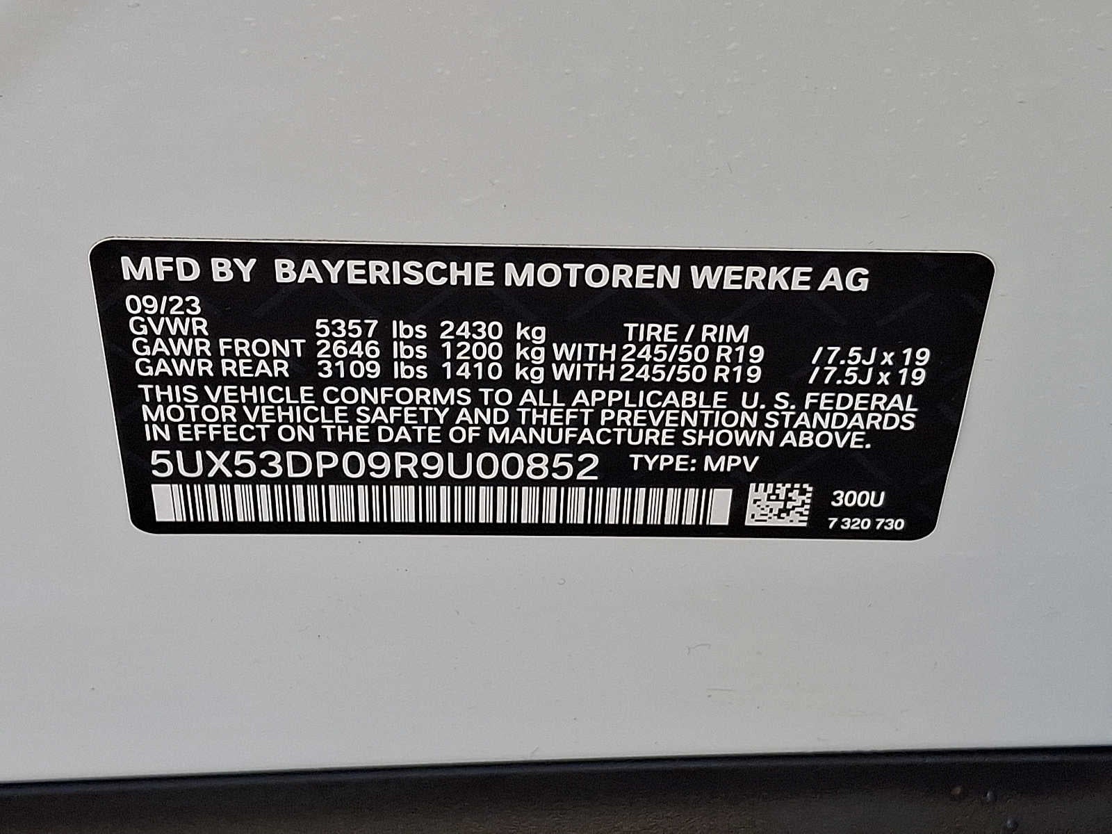 2024 BMW X3 xDrive30i Sports Activity Vehicle
