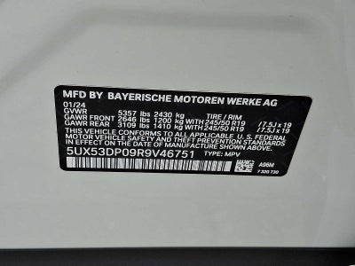 2024 BMW X3 xDrive30i Sports Activity Vehicle