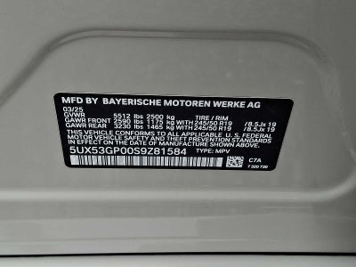 2025 BMW X3 30 xDrive Sports Activity Vehicle