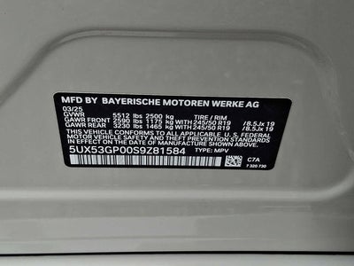 2025 BMW X3 30 xDrive Sports Activity Vehicle