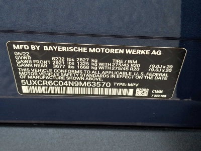 2022 BMW X5 xDrive40i Sports Activity Vehicle