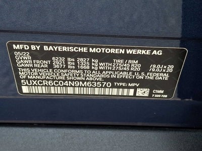 2022 BMW X5 xDrive40i Sports Activity Vehicle