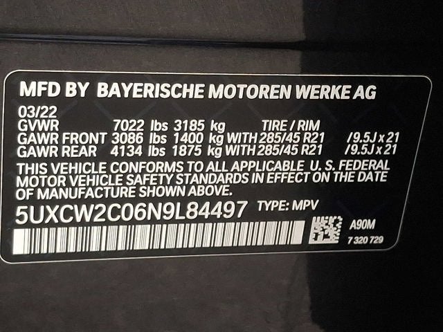 2022 BMW X7 xDrive40i Sports Activity Vehicle