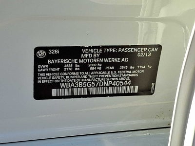 2013 BMW 3 Series 4dr Sdn 328i xDrive AWD SULEV