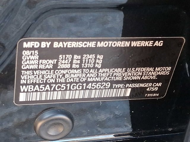 2016 BMW 5 Series 4dr Sdn 528i xDrive AWD