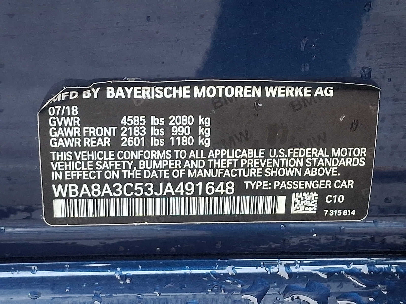 2018 BMW 3 Series 320i xDrive Sedan