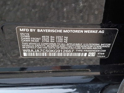 2019 BMW 5 Series 530i xDrive Sedan