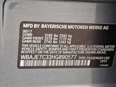 2017 BMW 5 Series 540i xDrive Sedan