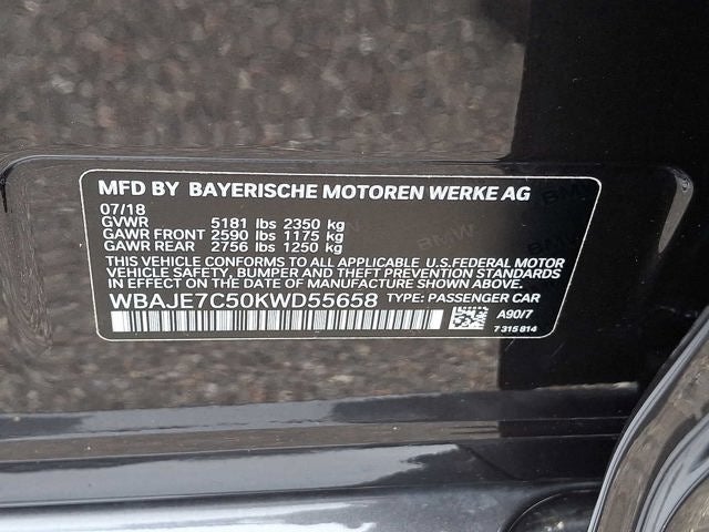 2019 BMW 5 Series 540i xDrive Sedan