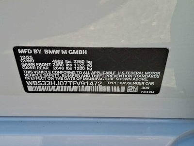 2026 BMW M3 Competition xDrive Sedan