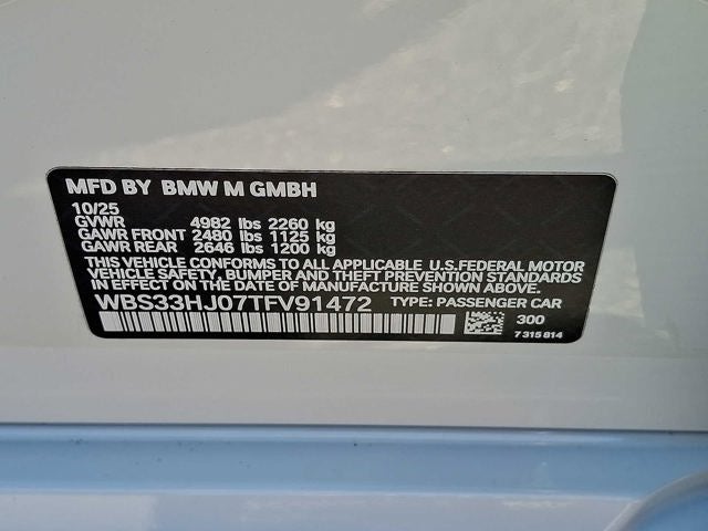 2026 BMW M3 Competition xDrive Sedan