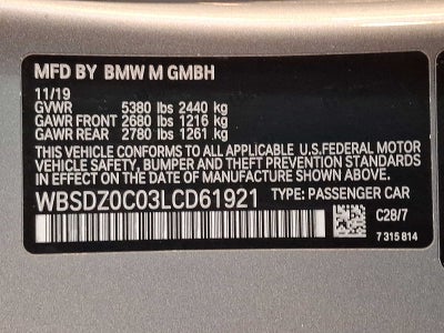 2020 BMW M8 Convertible