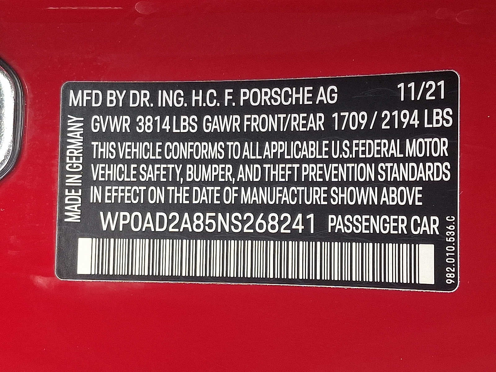 2022 Porsche 718 Cayman GTS 4.0 Coupe