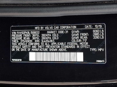 2020 Volvo XC90 T5 AWD Momentum 7 Passenger