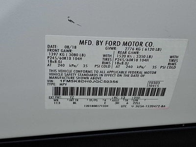 2018 Ford Explorer XLT 4WD